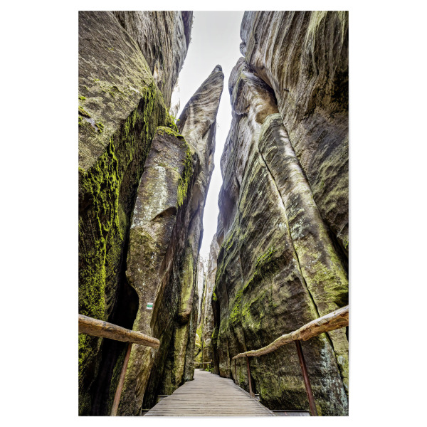 Poster "Die Felsenstadt bei Aderbach" artboxONE - Natur - Adersbach,Böhmen,Tschechien,Braunauer bergland,Weckelsdorfer felsenstadt,Felsen