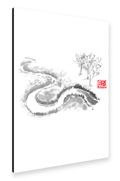Alu-Dibond "Fluss Theiß" 30x20 cm artboxONE