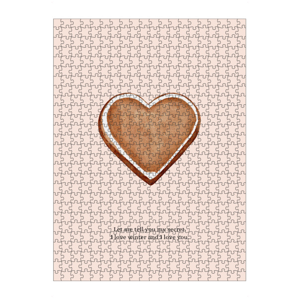 artboxONE Puzzle "Ich liebe den Winter und dich" artboxONE - Essen & Trinken,Liebe,Weihnachten,Lustig
