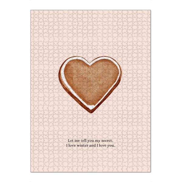 Puzzle Ravensburger "Ich liebe den Winter und dich" artboxONE - Essen & Trinken,Liebe,Weihnachten,Lustig