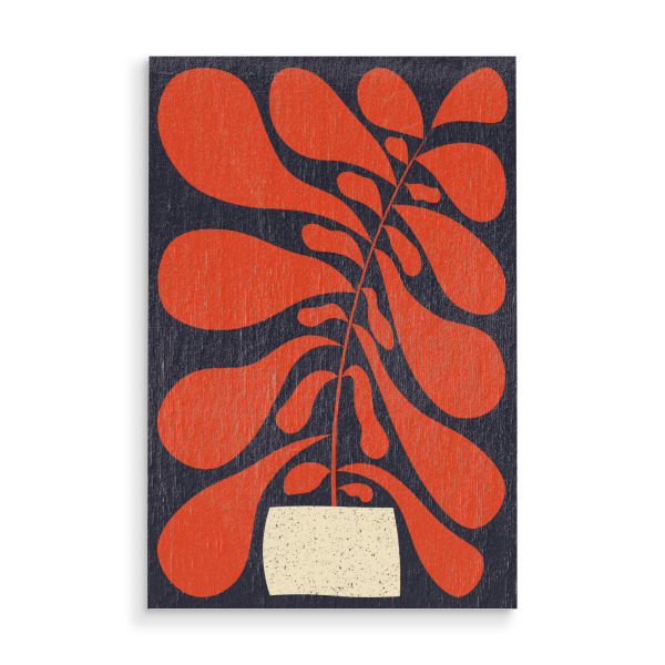 Holzbild "Galitsyna - Lazy Plant" artboxONE - Natur,Floral,Abstrakt