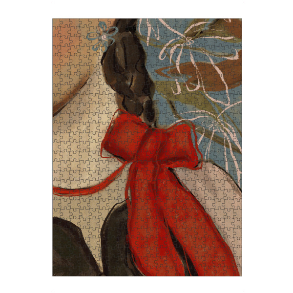 artboxONE Puzzle "Red Ribbon" artboxONE - Floral,Abstrakt,Menschen