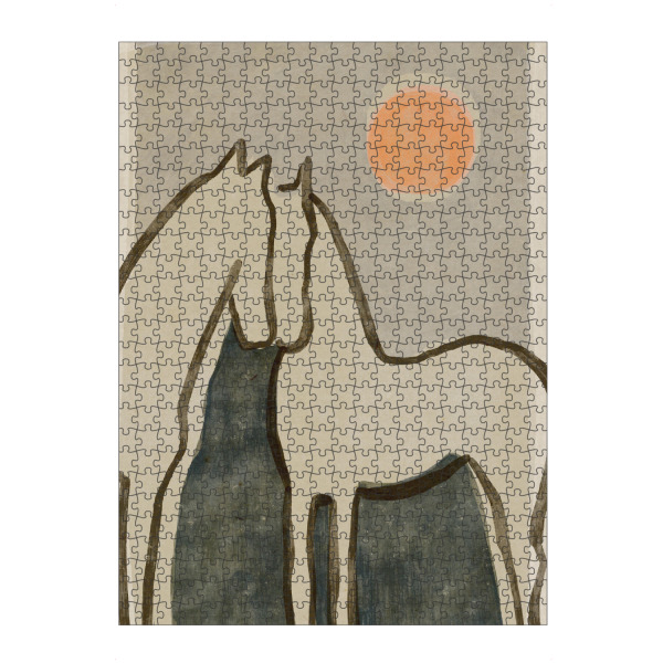 artboxONE Puzzle "Horses At Sunset" artboxONE - Tiere,Abstrakt,Für Mama