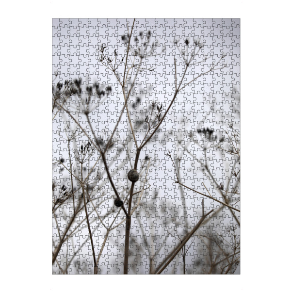 Puzzle Ravensburger "Pflanzen Silhouette schwarz weiß" artboxONE - Natur,Floral,Schwarzweiß