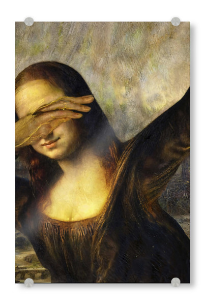 Acrylglasbild "Tupf Mona" artboxONE - Menschen,Lustig