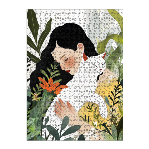 artboxONE Puzzle "Ich liebe dich, Kitty C" artboxONE - Floral,Tiere,Menschen - Porträt,Katze,Kätzchen,Tier,Dame,Liebe - Bild porträt