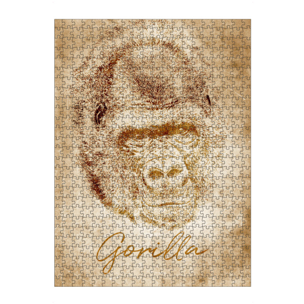 Puzzle Ravensburger "Gorilla vintage" artboxONE - Reise,Tiere,Reise / Afrika,Reise / Länder