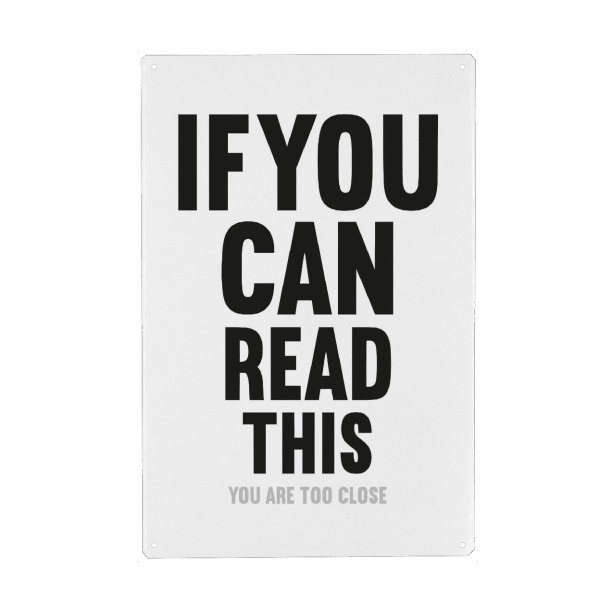 Holzbild "If you can read this (s-w)" artboxONE - Typografie,Menschen,Für Mama,Lustig