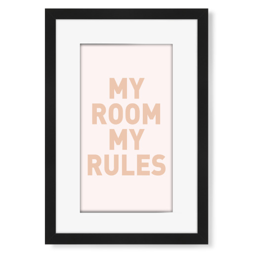 My Room my Rules - Schild Apricot