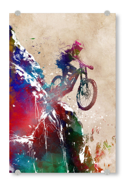 Acrylglasbild "BMX Biker Sportart J" artboxONE - Sport,Sport / Motivation - Fahrrad,Bmx,Mtb,Fahrrad,Sport,Grafik
