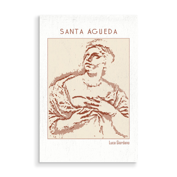 Holzbild "Santa Águeda – Luca Giordano" artboxONE - Abstrakt,Menschen