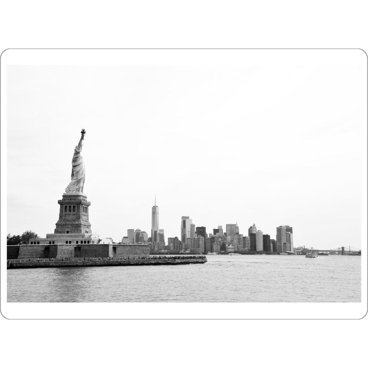 Tischset "New York Panorama" artboxONE - Städte / New York,Reise,Schwarzweiß,Architektur,Reise / Länder