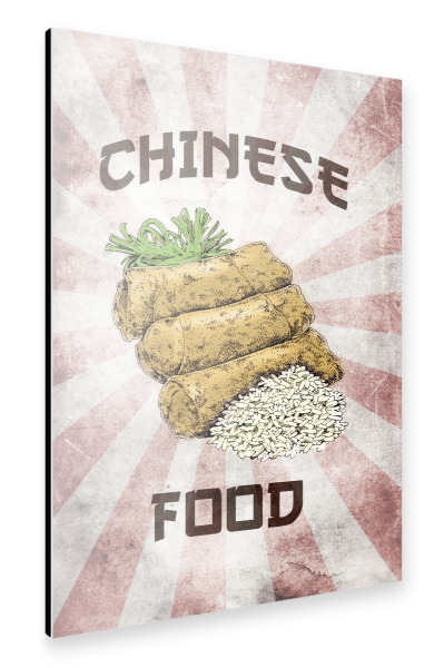 Alu-Dibond "Chinese Food vintage" 75x50 cm artboxONE