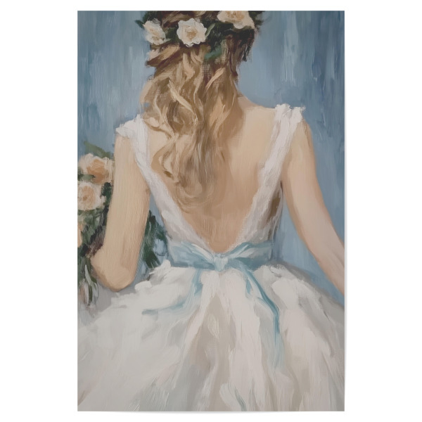 Poster 30x20 cm "Braut im Hochzeitskleid" artboxONE - Abstrakt,Liebe,Fashion,Festivals