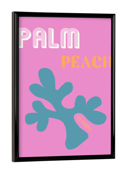 Poster mit schwarzem Rahmen "Palm Springs Florida Love" artboxONE - Typografie,Natur,Reise / Strand und Meer