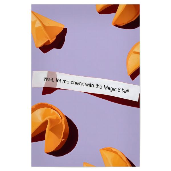 Poster 30x20 cm "Glückskeks & die magische 8 Kugel" artboxONE - Typografie