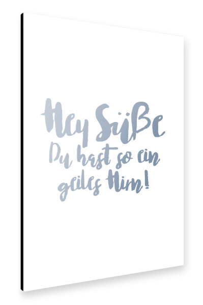 Alu-Dibond "Geiles Hirn (Blau)" 75x50 cm artboxONE