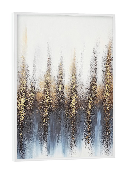 Poster mit weißem Rahmen "Goldener Horizont Akzent" artboxONE - Natur,Abstrakt,Marmor