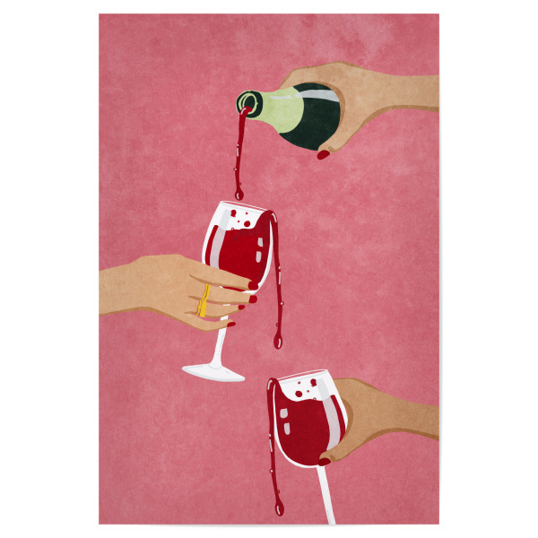 Poster "Prost, Mädels" artboxONE - Menschen,Fashion,Für Mama,Essen & Trinken / Alkohol,Lustig