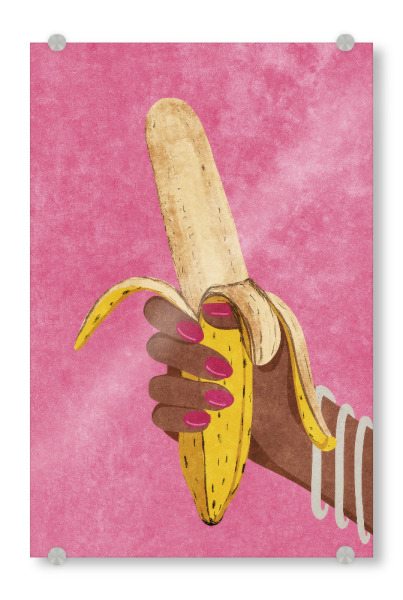 Acrylglasbild "Banana" artboxONE - Liebe,Für Papa,Männer,Essen & Trinken / Obst & Gemüse