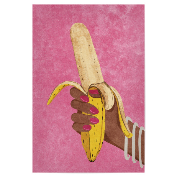 Poster 30x20 cm "Banana" artboxONE - Liebe,Für Papa,Männer,Essen & Trinken / Obst & Gemüse