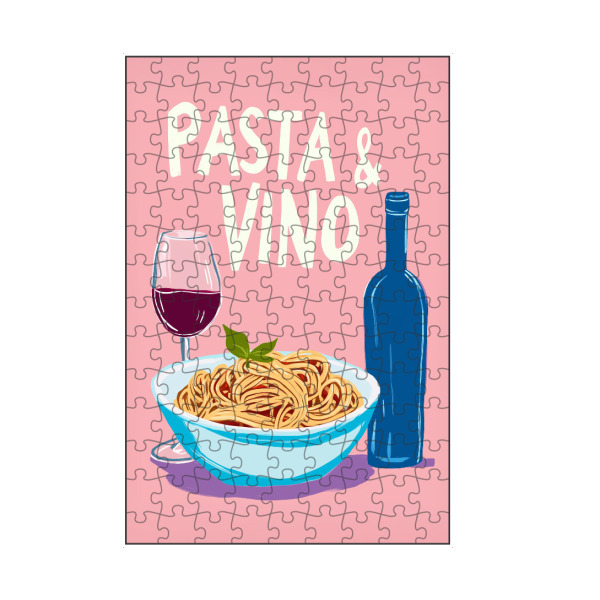 artboxONE Puzzle "Pasta-Vino Liebe" artboxONE - Typografie,Reise / Länder,Essen & Trinken / Alkohol