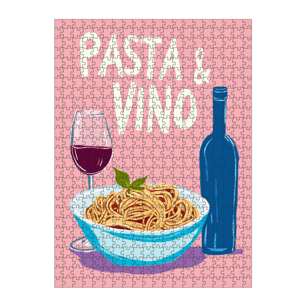Puzzle Ravensburger "Pasta-Vino Liebe" artboxONE - Typografie,Reise / Länder,Essen & Trinken / Alkohol