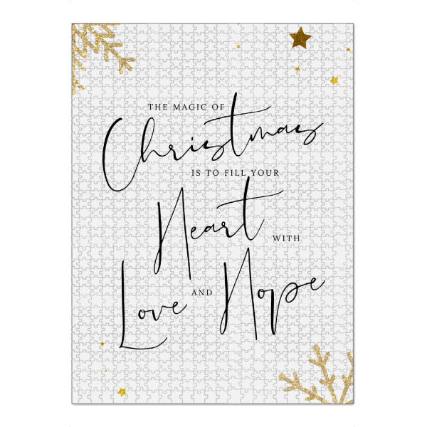 Puzzle Ravensburger "Der Zauber von Weihnachten" artboxONE - Typografie,Schwarzweiß,Liebe,Weihnachten