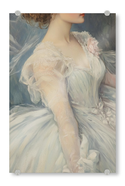 Acrylglasbild "Feminines Kleid" artboxONE - Menschen,Fashion,Für Mama - Feminin,Viktorianisch,Kleid,Weißes kleid,Hochzeit,Hochzeitskleid