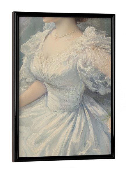 Poster mit schwarzem Rahmen "Viktorianisches weißes Kleid" artboxONE - Menschen,Liebe,Fashion,Für Mama