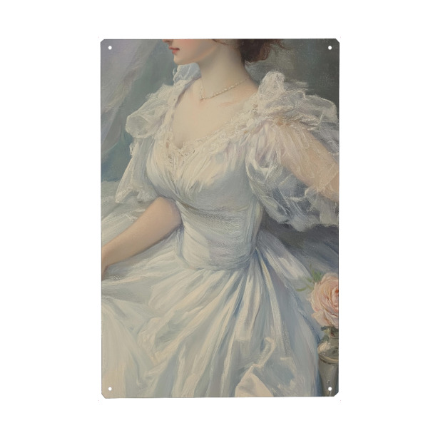 Holzbild "Viktorianisches weißes Kleid" artboxONE - Menschen,Liebe,Fashion,Für Mama