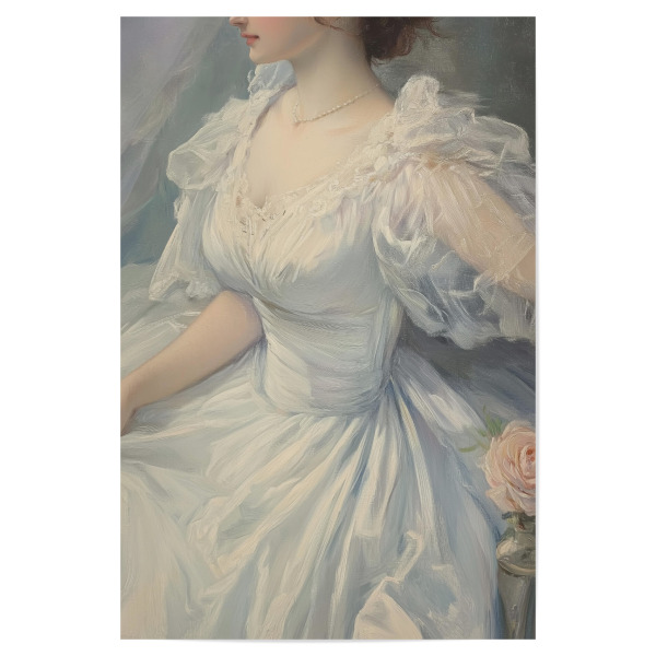 Poster "Viktorianisches weißes Kleid" artboxONE - Menschen,Liebe,Fashion,Für Mama