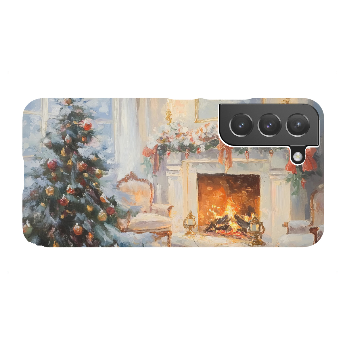 "Kamin im Wohnzimmer"für Samsung Galaxy - Premium-Case Handyhülle artboxONE