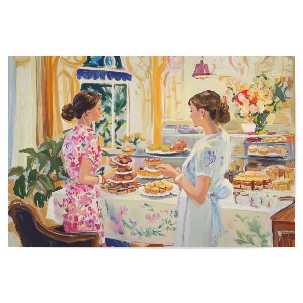 Poster "Bäckerei" artboxONE - Essen & Trinken,Abstrakt,Fashion - Frau,Bäckerei,Café,Küchenplakat,Café,Bäckerei