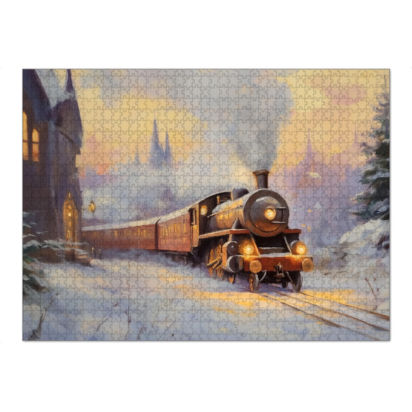 Puzzle Ravensburger "Dampfzug am Abend" artboxONE - Reise,Architektur,Automobile,Weihnachten - Stream-zug,Zug - Bild stream-zug