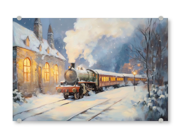 Acrylglasbild "Steam Express" artboxONE - Reise,Automobile,Fiktion - Train,Steam train,Kids room,Kids room decor