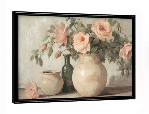 Poster mit schwarzem Rahmen "Rosen in der Vase" artboxONE - Natur,Floral,Für Mama