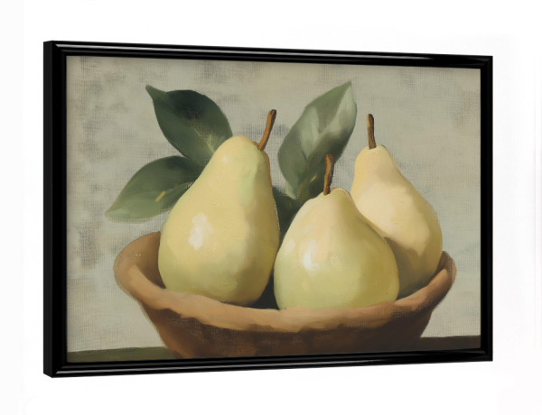 Poster mit schwarzem Rahmen "Birnenfrucht" artboxONE - Natur,Essen & Trinken - Birne,Birnen,Obst,Früchte,Früchte im korb,Küche,Küchendekor