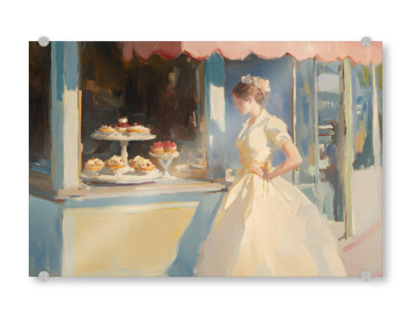 Acrylglasbild "Konditorei" artboxONE - Essen & Trinken,Abstrakt,Städte / Paris - Konditorei,Bäckerei,Kuchen,Café,Café-poster,Café-dekor