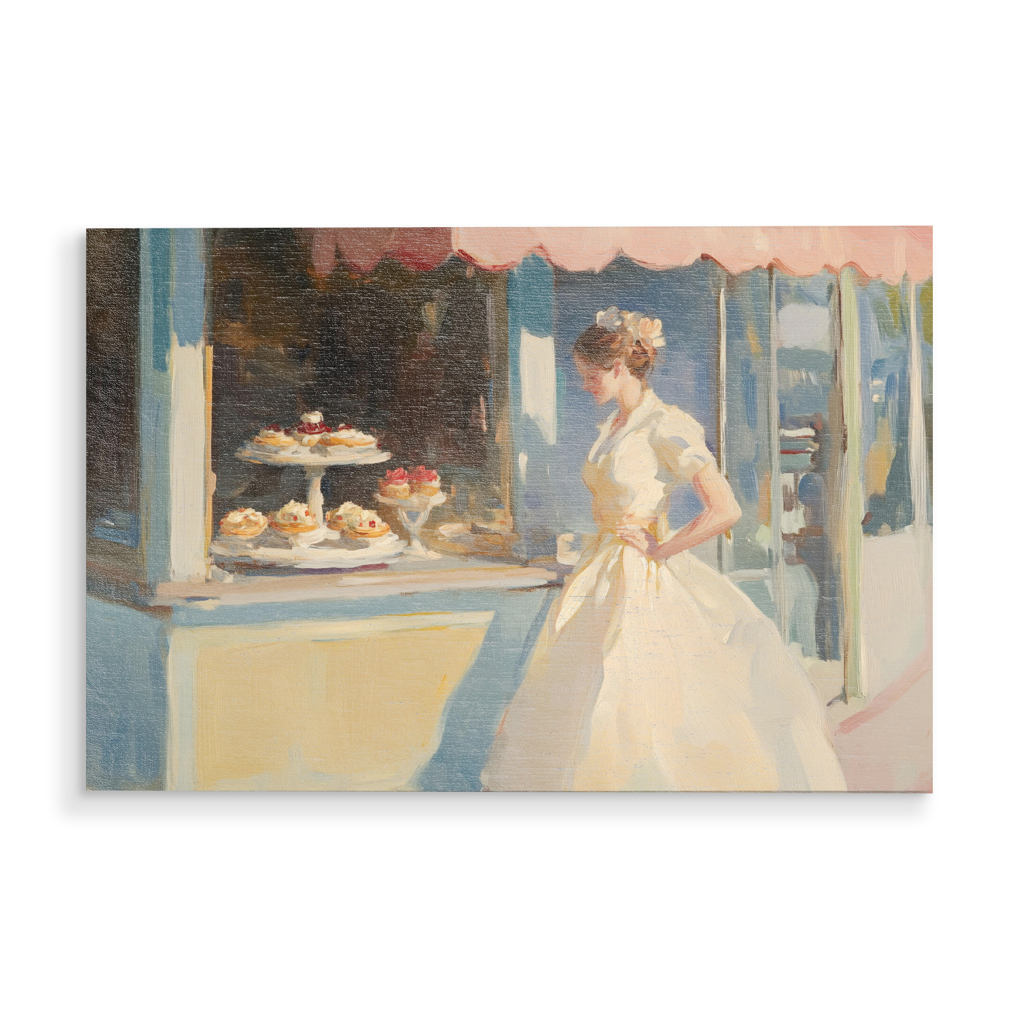 Holzbild "Konditorei" artboxONE - Essen & Trinken,Abstrakt,Städte / Paris - Konditorei,Bäckerei,Kuchen,Café,Café-poster,Café-dekor
