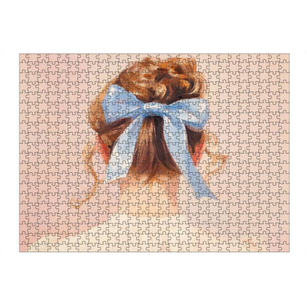Puzzle Ravensburger "The girl with blue ribbon" artboxONE - Für Kinder,Abstrakt,Fashion