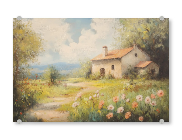 Acrylglasbild "Countryside house" artboxONE - Natur,Reise - Haus,Bauernhausdekor,Bauernhaus,Landschaft