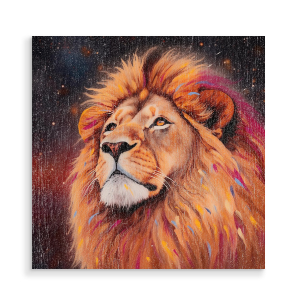 Holzbild "King Lion Popart" artboxONE - Natur,Tiere,Abstrakt