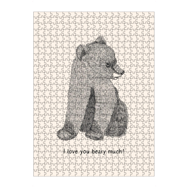 artboxONE Puzzle "Ich liebe dich, Bärchen, sehr" artboxONE - Für Kinder,Tiere,Lustig