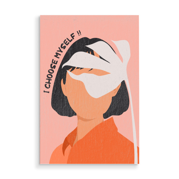 Holzbild "Kunst der inneren Stärke" artboxONE - Floral,Abstrakt,Menschen