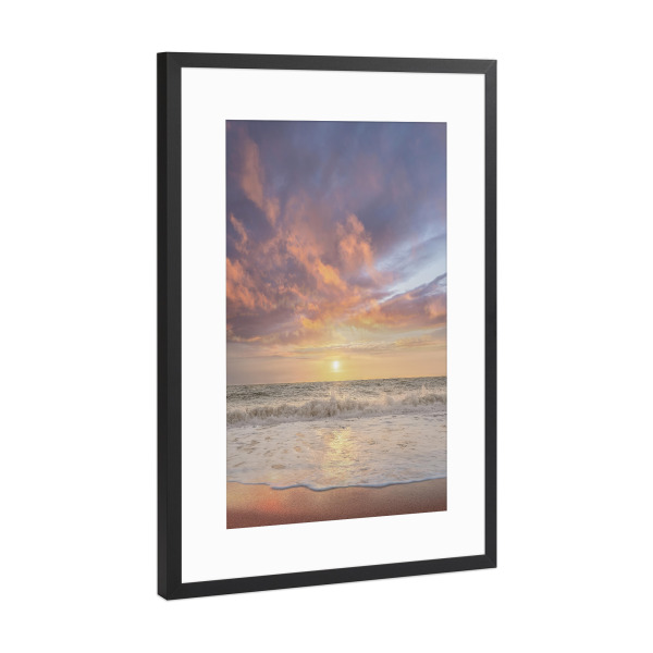 Poster mit Rahmen Schwarz (Metallic) "Nachdenken über die Dämmerung" artboxONE - Natur,Reise / Strand und Meer