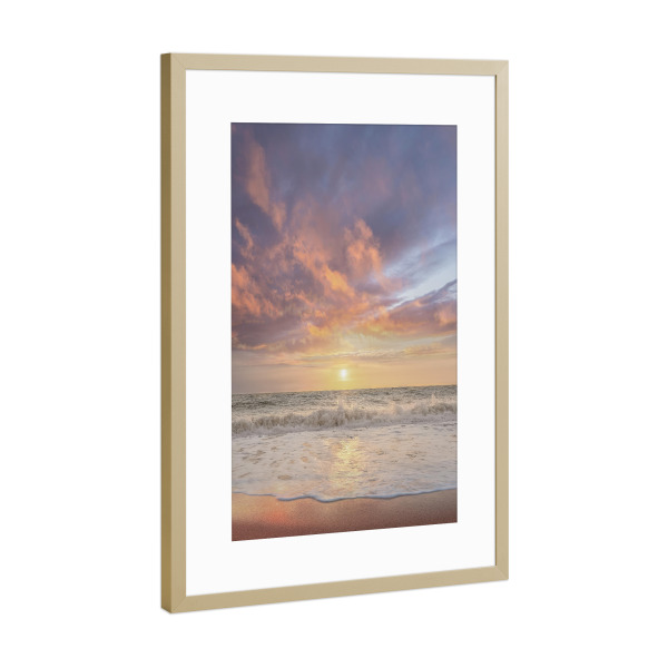 Poster mit Rahmen Gold "Nachdenken über die Dämmerung" artboxONE - Natur,Reise / Strand und Meer