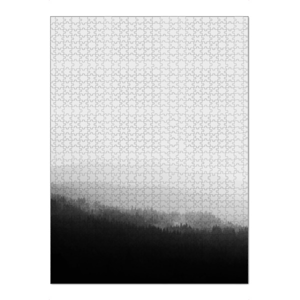 Puzzle Ravensburger "Misty forest" artboxONE - Natur,Reise,Abstrakt,Reise / Länder - Wald,Black and white,Monochrome,Moody - Bild wald