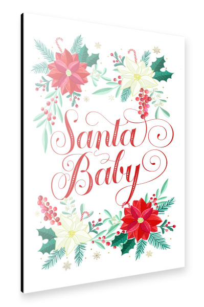 Alu-Dibond "Santa Baby, Weihnachten" 30x20 cm artboxONE