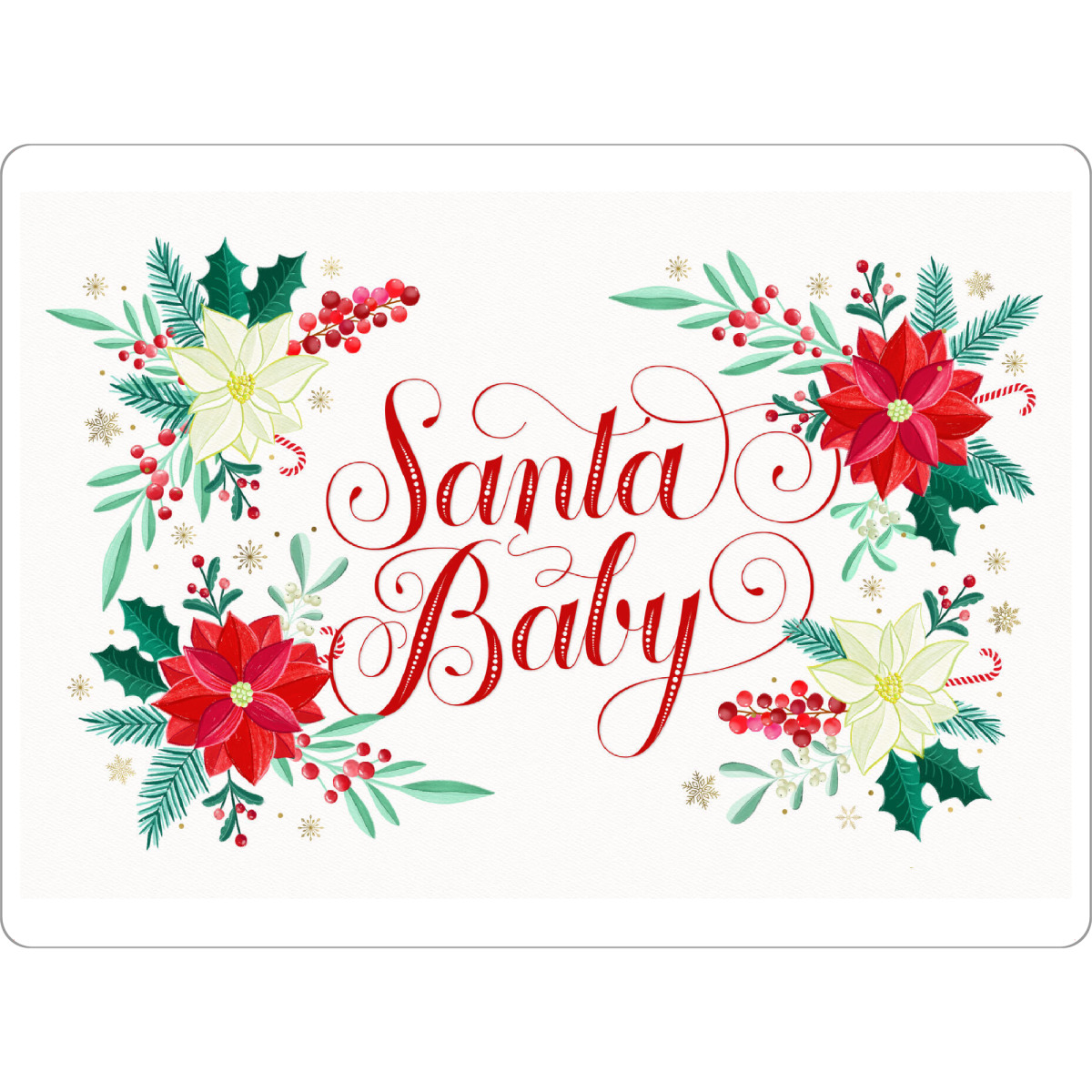 Tischset "Santa Baby, Weihnachten" artboxONE - Typografie,Floral,Weihnachten